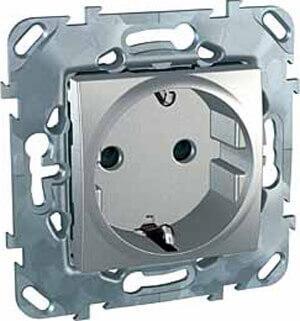 Розетка Schneider Electric Unica с/з со шторками 16A 250V MGU5.037.30ZD