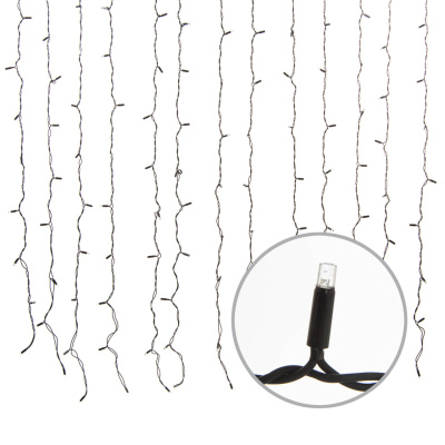 Уличная светодиодная гирлянда Uniel занавес (UL-00003937) разноцветный ULD-C2030-240/TBK Multi IP67