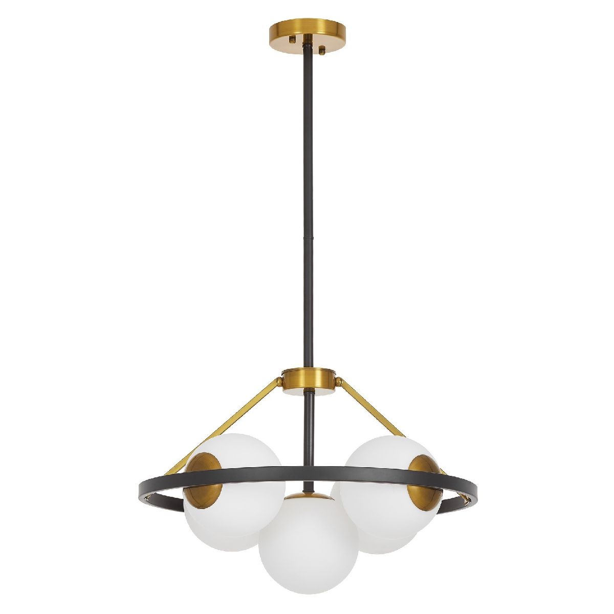 Подвесная люстра Lumina Deco Donzano LDP 8034-5 BK+WT