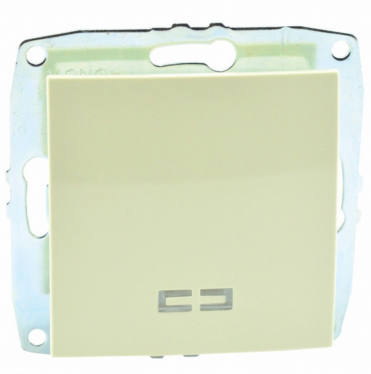 Выключатель одноклавишный с подсветкой Mono Electric Despina-Larissa 10А 250В крем 500-001725-101