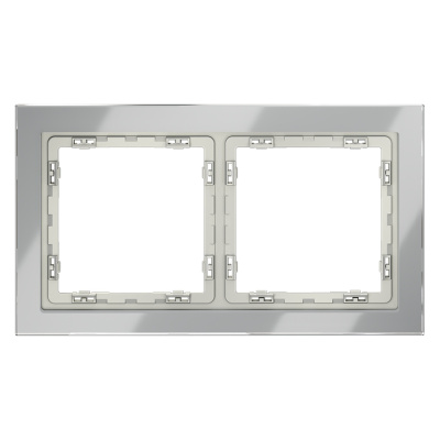 Рамка на 2 поста Voltum S70 VLS110205 (сталь, стекло)