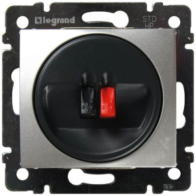 Розетка акустическая Legrand Valena алюминий 770223