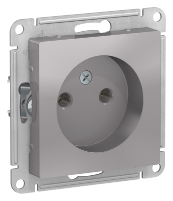 Розетка б/з, 16А, механизм Systeme Electric AtlasDesign Алюминий ATN000341