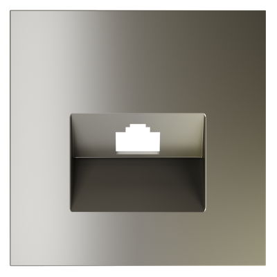 Накладка для розетки компьютерной RJ45 кат.6 Voltum S70 (шелк) VLS001304