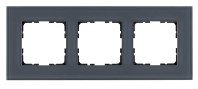 Рамка 3-постовая, стекло Маренго Jasmart G-Glass G1003GC