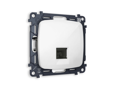 Комплект механизма компьютерной розетки RJ-45(8P8C) Ambrella Volt Omega (OP1120, VM188) MO112010