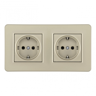 Розетка Arte Milano SET16-2-40-1x2 shampan