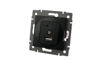 Механизм USB розетки Arlight SCT-MUAC-PL-BK-V (5V, 3A, QC4) 049838