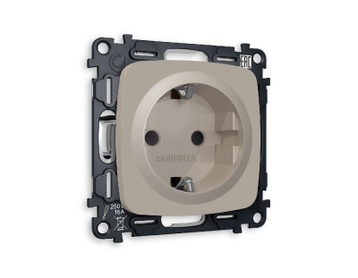 Комплект механизма розетки с/з со шторками Ambrella Volt Omega MO367010