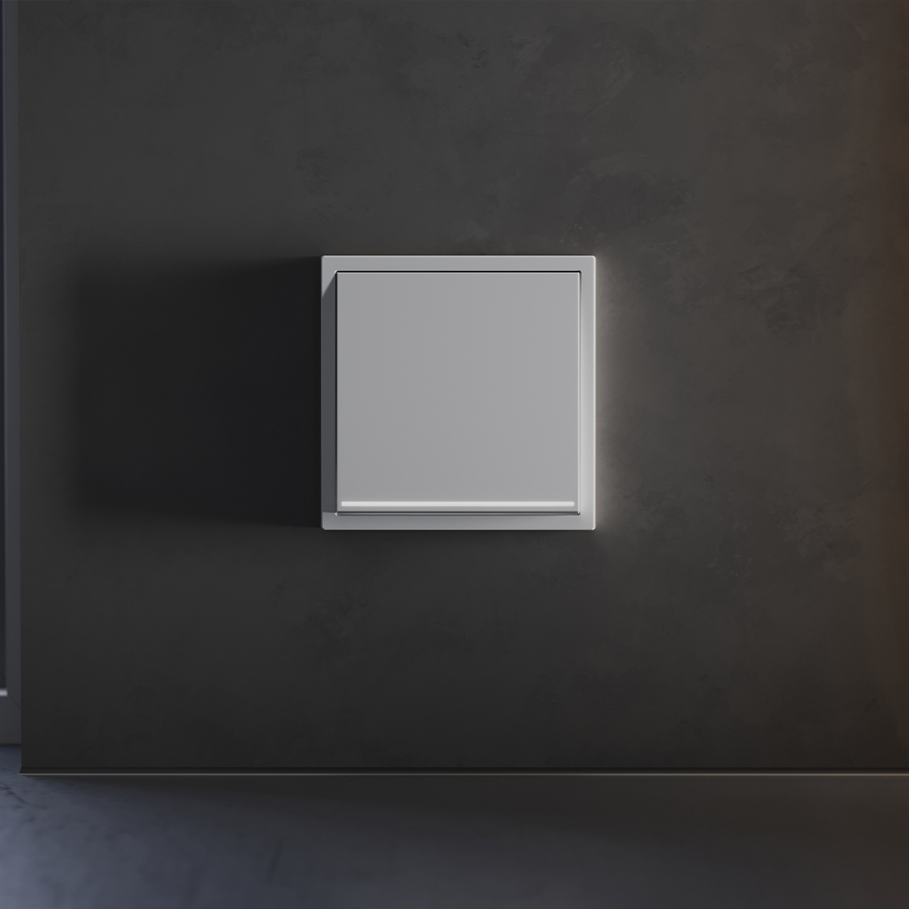 Клавиша для выключателя/переключателя одноклавишного с подсветкой Voltum S70 (серый) VLS000216