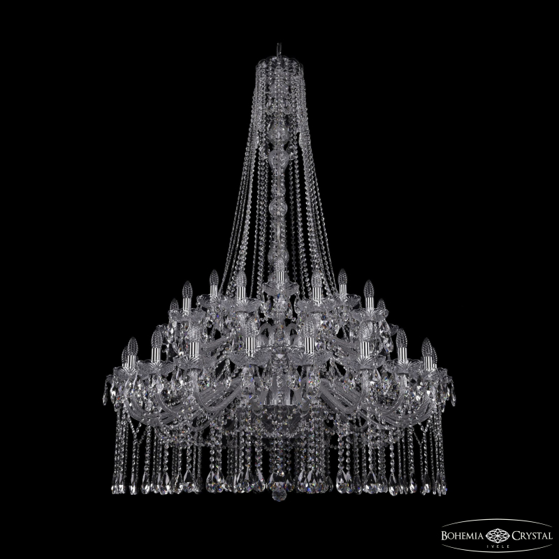 Подвесная люстра Bohemia Ivele Crystal 1413/20+10+5/400/h-164/2d Ni