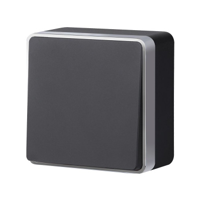 Выключатель одноклавишный проходной Werkel Gallant (черный с серебром) W5012034 4690389164095 a051166