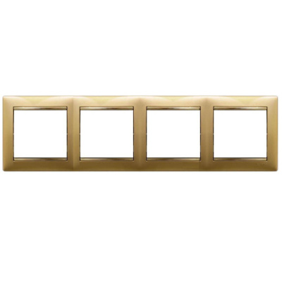 Рамка 4-постовая Legrand Valena матовое золото 770304