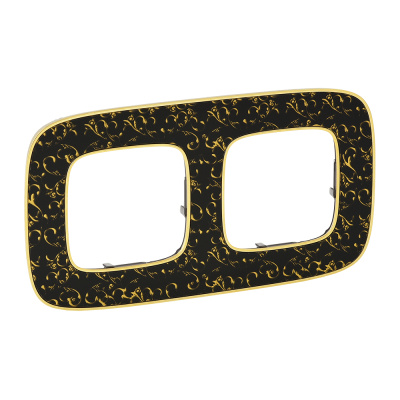 Рамка 2-постовая Legrand Valena Allure Барокко Нуар 754432