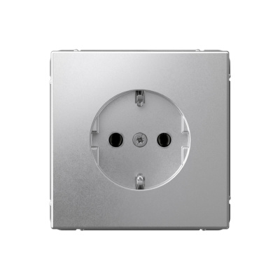 Розетка с заземлением 16А Systeme Electric ArtGallery Алюминий GAL000343S