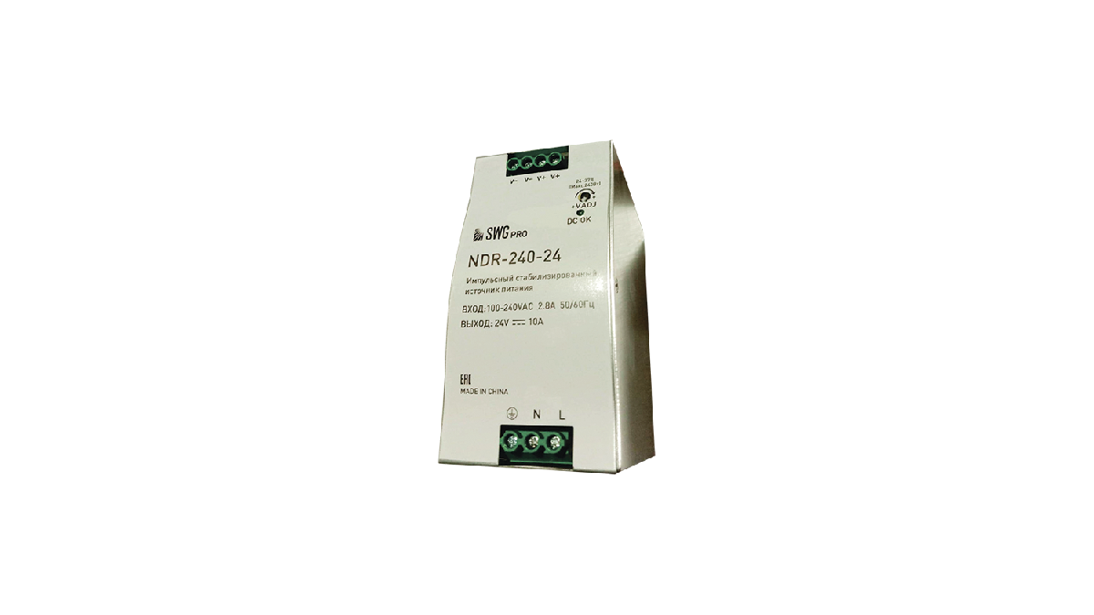 Блок питания SWG PRO NDR-240-24 240Вт DC24В 10.0А IP20 024486