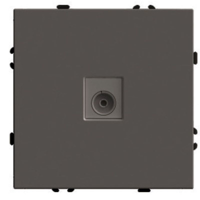 Розетка телевизионная 1-местная (механизм) Stekker Эмили 75 Ом 5-862МГц RST00-5108-09 антрацит soft touch 49927