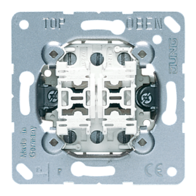 Механизм переключателя 2-клавишного 10A скрытый монтаж Jung 509U