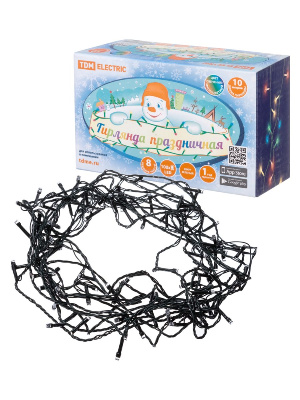 Светодиодная гирлянда TDM Electric СГ100MЗ10 250V разноцветная 8 режимов SQ0361-0041