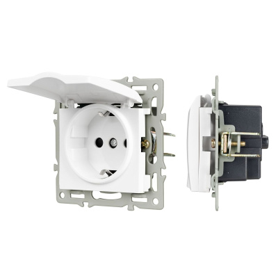 Механизм розетки влагозащищённый Arlight SCT-MCP-PL-WH (250V, 16A) 043745