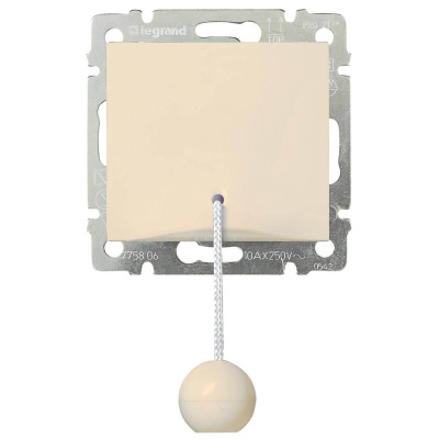 Переключатель кнопочный перекидной Legrand Valena со шнуром слоновая кость 774319