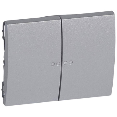 Клавиша Legrand Galea Life выключателя двойная с индикацией алюминий 771379