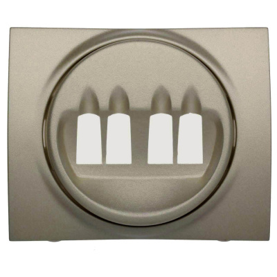 Лицевая панель Legrand Galea Life двойной розетки акустических систем титановая 771425