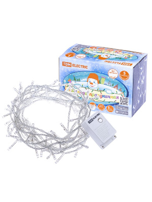 Светодиодная гирлянда TDM Electric СГ50Б5 250V белая 8 режимов SQ0361-0038