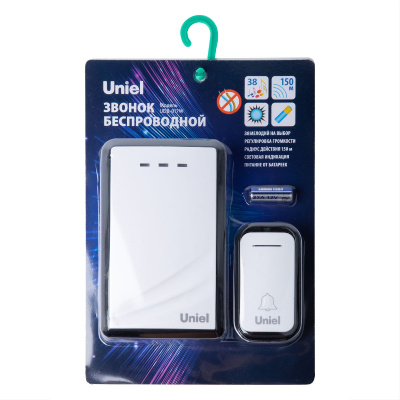 Беспроводной звонок Uniel UDB-017W-R1T1-38S-150M-WH/BL UL-00011373