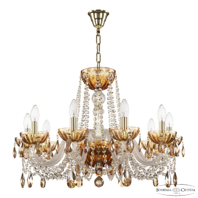 Подвесная люстра Bohemia Ivele Crystal 5402/10/240 G Amber/M-1H K721