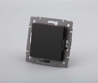 Механизм выключателя одноклавишный самовозвратный Arlight SWT-MKR1-PL-BK-V (250V, 10A) 049880