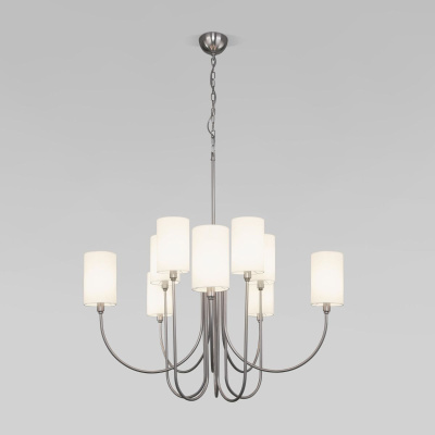 Подвесная люстра Eurosvet Abbey 60164/10 никель Smart a065750