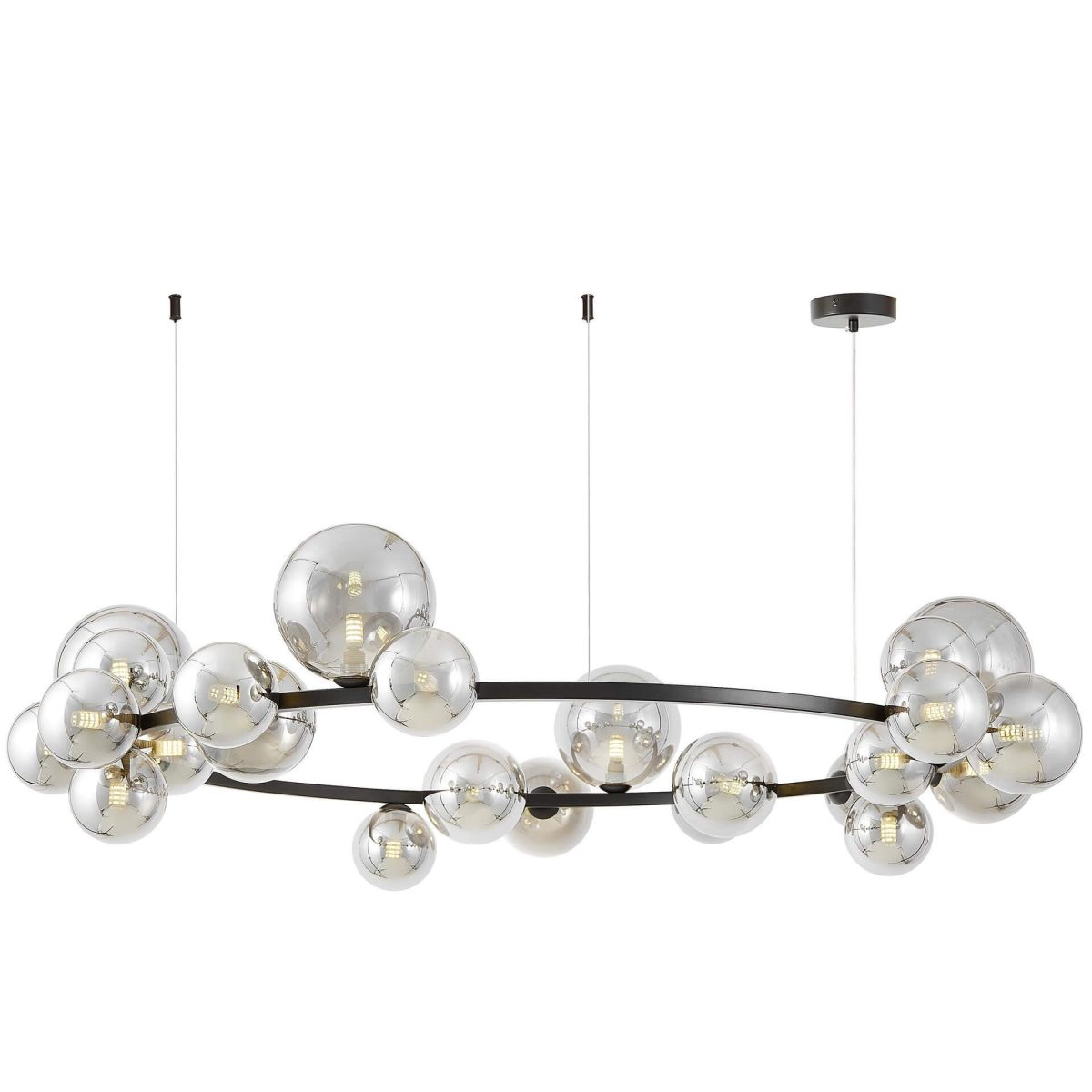Подвесная люстра Lumina Deco LDP 7033-24 BK+GY