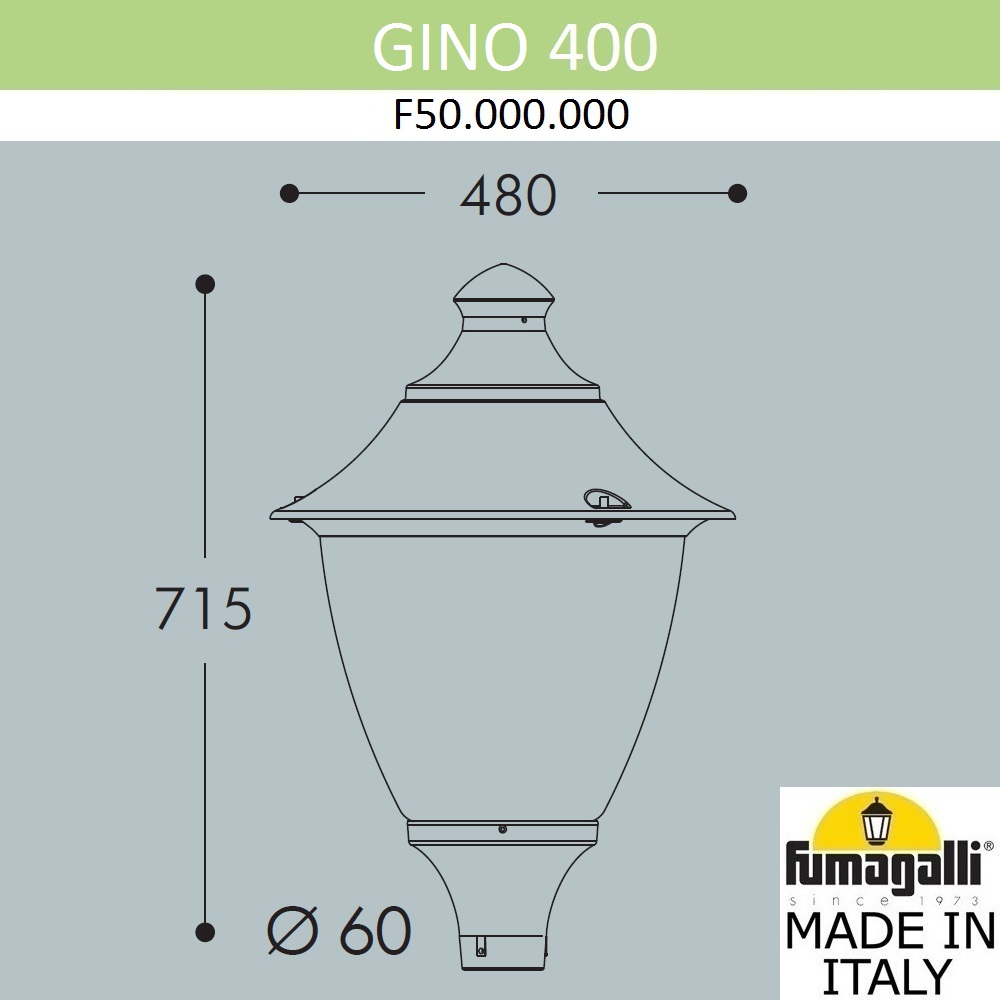Уличный светильник Fumagalli Gino F50.000.000.AXE27