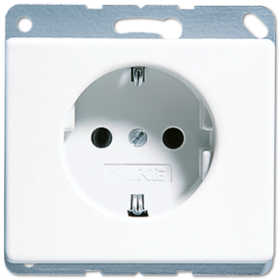 Розетка 2K+З со шторками Jung SL520KIWW