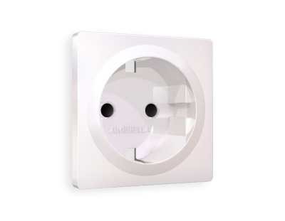 Лицевая панель для розетки с/з со шторками Ambrella Volt Alfa AP2070