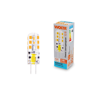 Светодиодная лампа WOLTA 3Вт 6500K G4 матовая WSTD-JC-12V3W6KG4-S