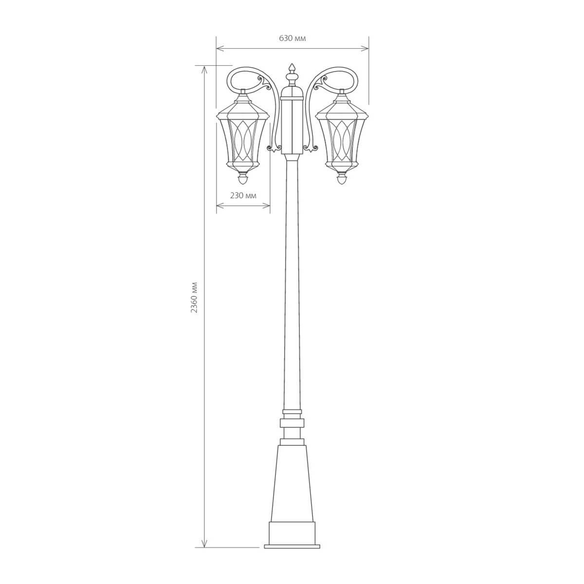 Садово-парковый светильник Elektrostandard Virgo F/2 капучино 4690389064876