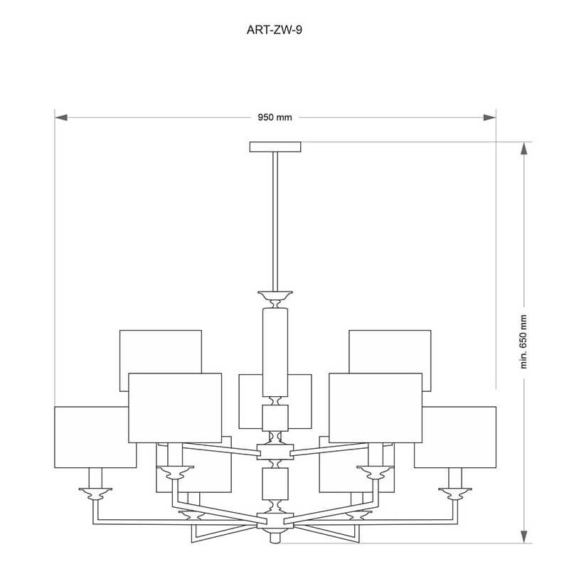 Подвесная люстра Kutek Mood Artu ART-ZW-8 (N)