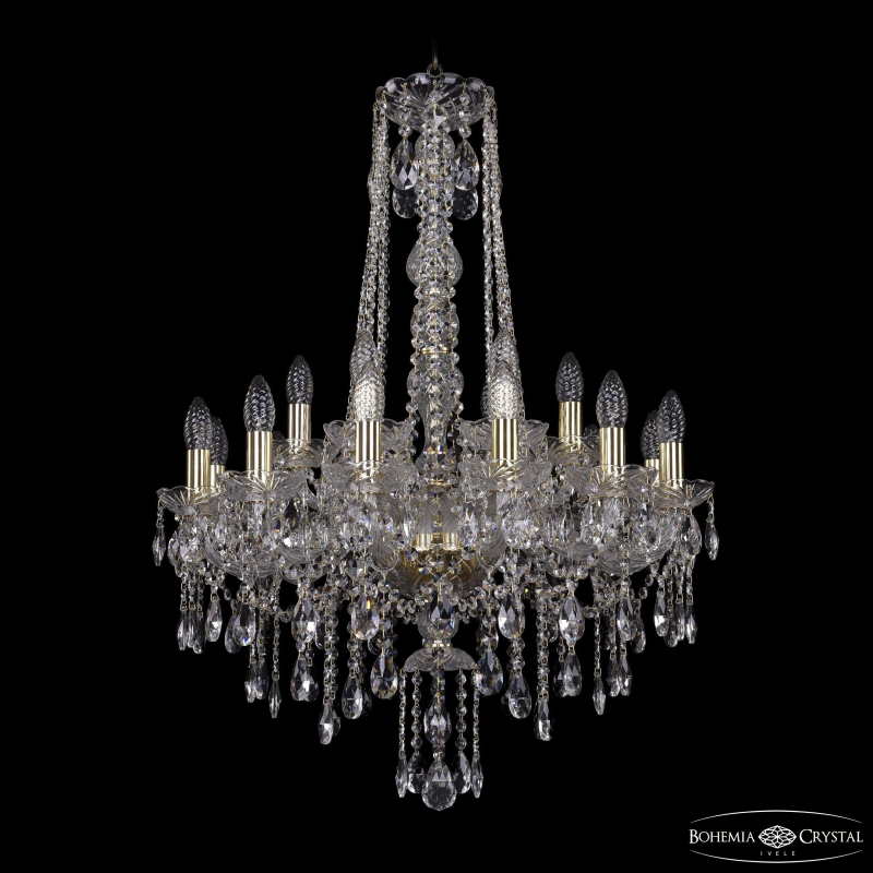 Подвесная люстра Bohemia Ivele Crystal 1415/12+6/220/h-86 G