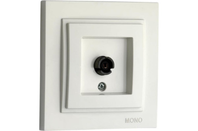 Розетка TV концевая с экраном Mono Electric Despina жемчуг 102-252505-138