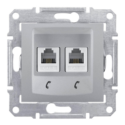 Розетка телефонная 2хRJ11 Schneider Electric Sedna SDN4201160