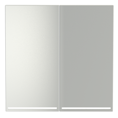 Клавиши для выключателя/переключателя двухклавишного с подсветкой Voltum S70 (сталь) VLS000405