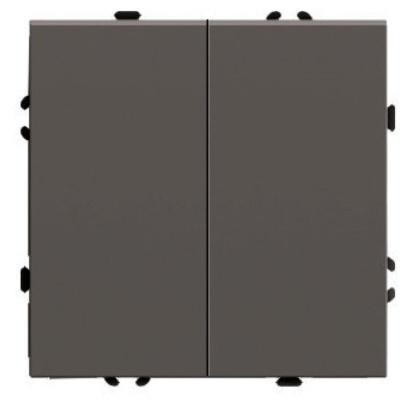 Выключатель 2-клавишный (механизм) Stekker Эмили 250В 10А RSW10-5104-09 антрацит soft touch 49918