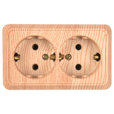 Розетка двойная 2П+3 General Альфа 477041