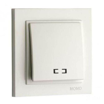 Выключатель одноклавишный с подсветкой Mono Electric Despina 10А 250В слоновая кость 102-010025-101