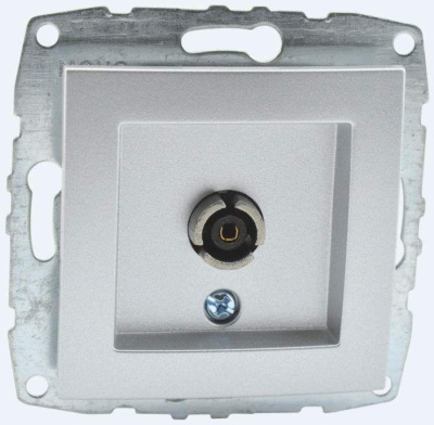 Розетка TV проходная Mono Electric Despina-Larissa серебро 500-002105-137