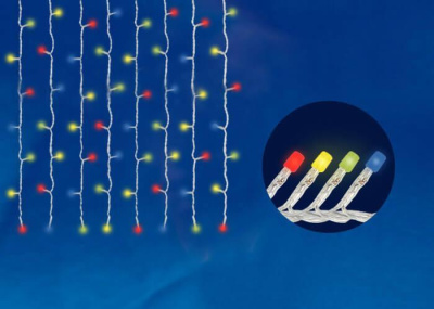 Светодиодная гирлянда Uniel занавес (UL-00005268) разноцветный ULD-C1515-160/DTA Multi IP20