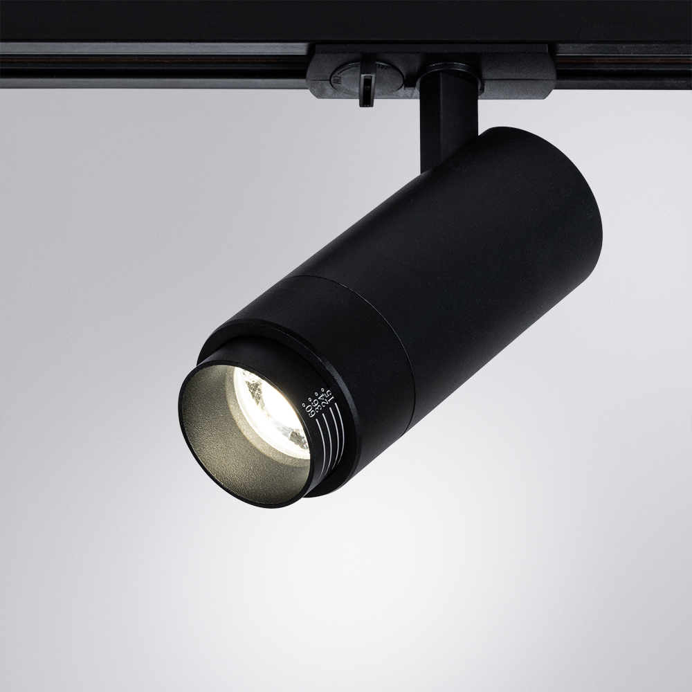 Трековый однофазный светильник Arte Lamp Merak A3540PL-1BK