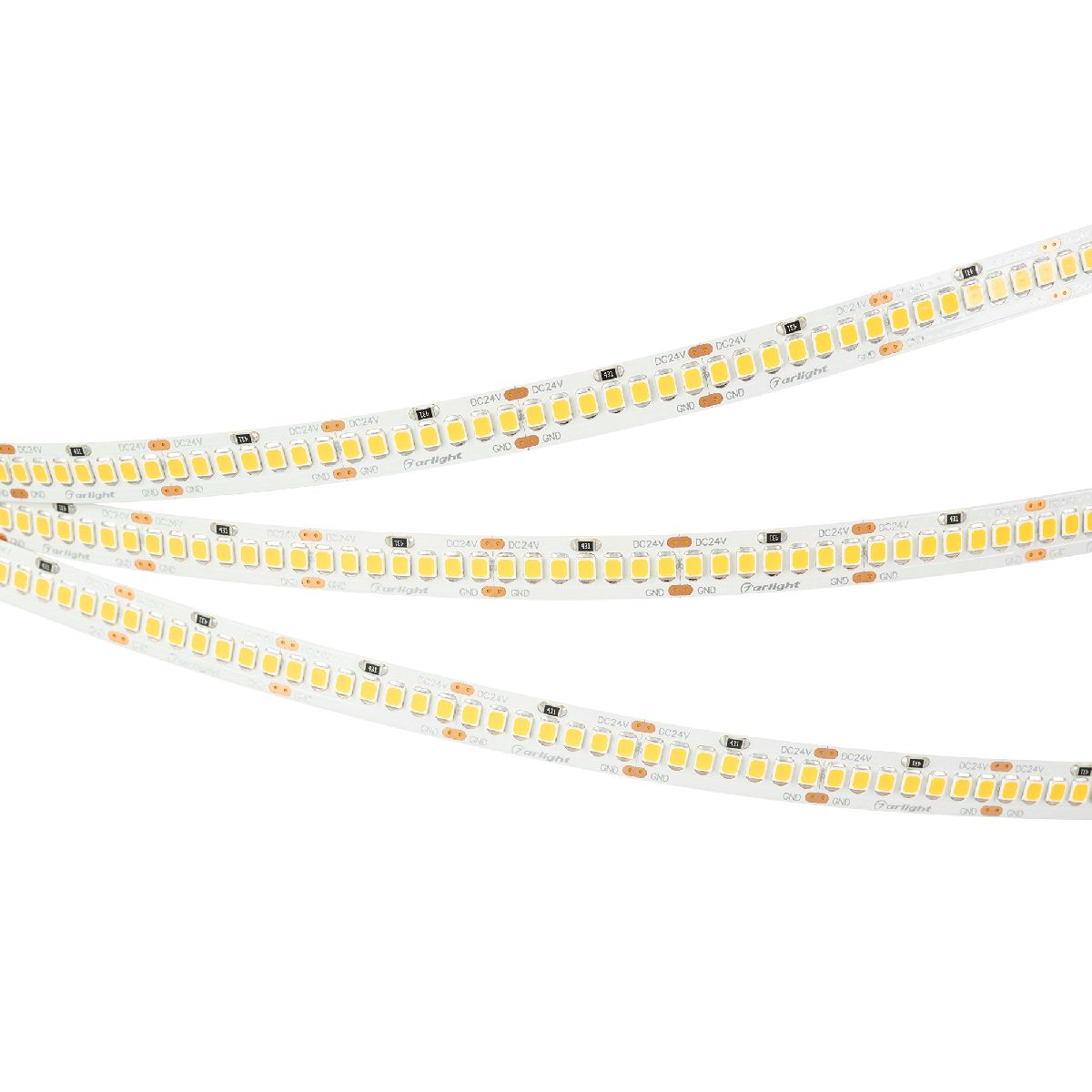 Светодиодная лента Arlight RT-A252-10mm 24V Warm2400 (11 W/m, IP20, 2835, 5m) (Arlight, 10 Вт/м, IP20) 028620(2)